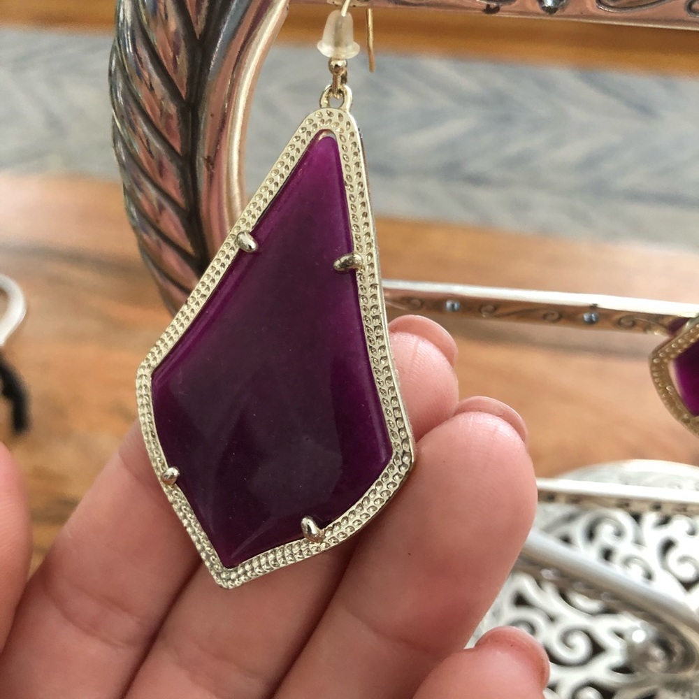 Kendra Scott purple/gold Alexandra earrings